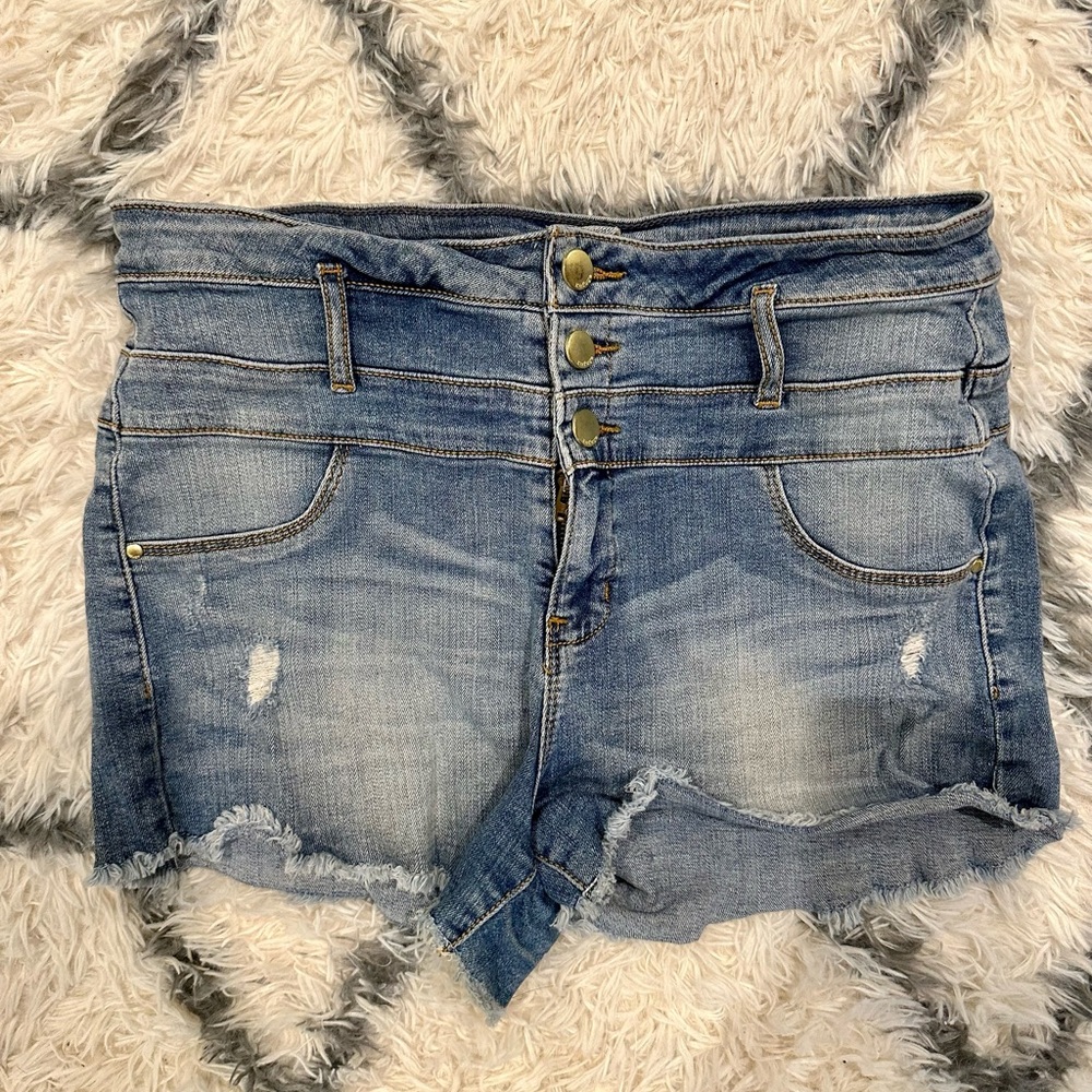 High Rise Jean Refuge Shorts